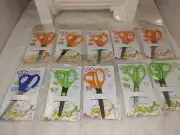 10 Child Yopo Scissors Blunt Tip Soft Touch Handle Orange Blue Green *NEW*