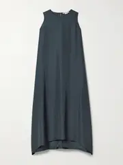 [Acne Studios] Acne Studios - Crinkled-satin Midi Dress - Gray - EU 36 EU 36 Gray