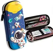 CLUBX Pencil Box with Code Lock Pen Case Large Capacity Multi-Layer Multi-Function Storage Bag Secret Compartment Pencil Box, Multi, Space Style Pouch