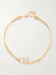 [Chloé] Chloé - Gold-tone And Cord Necklace - One size One size Gold