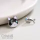 絢彩家【OSMAR】貓與小魚不對稱 無耳洞黏貼式耳環 附10對貼紙補充包