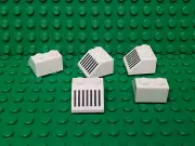 ** Lot of 5 ** Lego NEW white 2 x 2 slope with 7 lines pattern Lot of 5