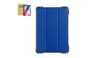StylePro combo iPad 7th, 8th, 9th, 10.2 smart folio shockproof case + screen protector, blue.