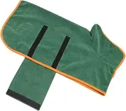Hohopeti Hooded Pet Bathrobe Absorbent Material Warm Dog Cat Bath Towel Robe Size m for Quick Dry Dog Bathing Accessory