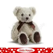 Nat & Jules Demdaco Leander Bear 14" Soft Plush Teddy Brown Satin Ribbon