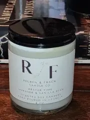 Reuben & Frack Lavender & Vanilla Bean Homemade Scented Soy Candle 8 oz. Clear