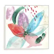 Artey | Frosted Garden III - Framed Canvas - White Frame - 100 x 100cm