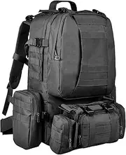 CVLIFE Outdoor Built-up Military Tactical Backpack Army Rucksacks 3 Day Assault Pack Combat Molle Backpack Pouch for Hunting Trekking Camping Bag