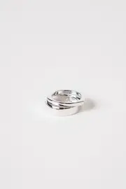 Chroma Ring Stack Silver | Elka Collective