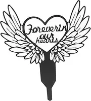 COLLBATH Pet Memorial Stake Durable Grave Marker for Gardens Lawns and Cemeteries Wing Design for Honoring Pets Sturdy Outdoor Decoration for Lasting Remembrance