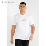 GIORDANO 佐丹奴男士新款休閒字母印花短袖T恤