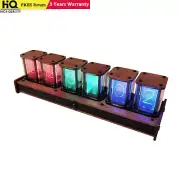 Pseudo Glow Tube Clock Electronic Clock Alarm Announcing Time LED DigitalDisplay