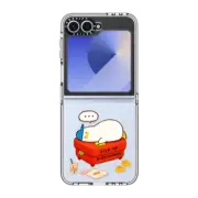 Galaxy Z Flip6 Clear Case sick of everything-