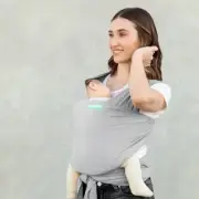 Moby Wrap Classic Gray Baby Carrier 8-33 lbs The Comfortable Carrier