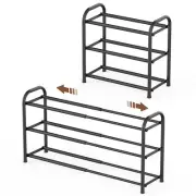Gonfoam 3-Tier Expandable Shoe RackAdjustable Shoe Shelf Storage Organizer He...