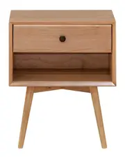Walker Edison 1-Drawer Mid-Century Solid Wood Nightstand
