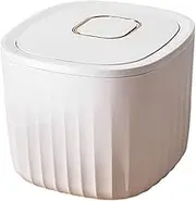 FytStycale Rice Container Cereals Bucket Airtight 5 Kg Can with Presslid Sealing Flour for Household Grain Cat Food Beans, White, as described