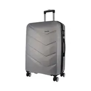 Pierre Cardin Durable Hard Shell 4 Wheel Suitcase - Large Silver Expandable