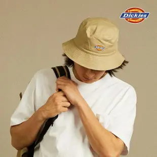 【Dickies】男女款卡其色純棉經典三色Logo漁夫帽｜DK012240KHK