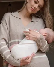 Lori Nursing Knit Latte / Chalk