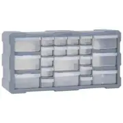 22 Drawers Storage Cabinet Tool Box Bin Chest Case Plastic Organiser Divider