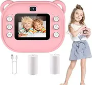 Camera Instant Print | 1080P High-Definition Large Instant Print Digital Camera - Instant Print Digital Camera, 1300mAh Battery Selfie Video Children Toy Camera for Kids Dyog