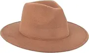 [Ipetboom] Western Style Cowboy Hat Wide Brim for Men Women Unisex Outdoor Sun Hat Fashion Decor Light Brown