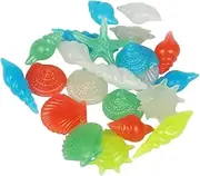 Ipetboom Glow in The Dark Luminous Gravels 30pcs Decorative Pebbles for Aquarium Unique Shapes No Electricity Needed Perfect for Home Decor