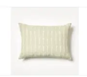 Threshold McGee Oversize Woven Carrot Lumbar Throw Pillow Sage/Cream 14 x 20in