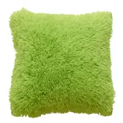 Art Lalic 43*43 cm Solid Color Plush Throw Pillowcase Cushion Cover Sofa Decoration green