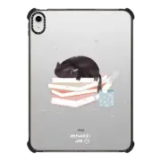 iPad 10.9-inch (10th gen) iPad Impact Case Book cat by Moonaries illo