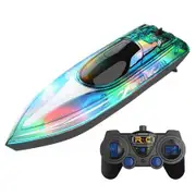 Green Remote Control Speedboat 2.4G High Speed Remote Control Boat Double Battery