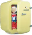 4L Mini Fridge Cooler/Warmer Sun Yellow, Portable for Skincare, Drinks, 6-Can Ca