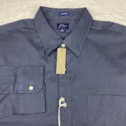 J.CREW Dress Shirt Mens XL Gray Performance Stretch Peached Finish Classic NWT!