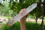2.2kg Natural Clear quartz Obelisk Quartz Crystal Wand Point Tower Reiki Healing