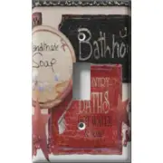 SnazzySwitch Baths Decorative Light Switch Plate Cover
