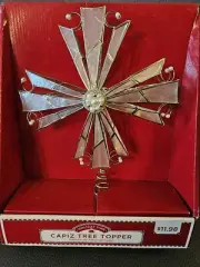 NEW Holiday Time Capiz Tree Topper Christmas Decor Non Lighted Tree Topper