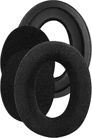 Geekria Comfort Velour Replacement Ear Pads for Sennheiser HD560S, HD515, HD518, HD555, HD558, HD559, HD569, HD579, HD589 Headphones Ear Cushions, Comfortable Repair Parts (Black)