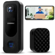 Doorbell Camera Wireless 2K, Video Doorbell with Chime, 2 Way Audio, Voice Ch...