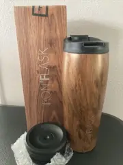 Iron Flask Water Bottle/Coffee New Timber 20oz Extra Lid With Straws. Camping