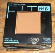 Maybelline New York Fit Me Matte + Poreless Powder Makeup, Mocha 0.29 Ounce NEW!