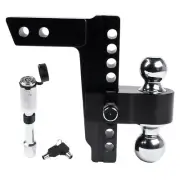 NEW 12,500 LBS Trailer Hitch 2-inch Receiver Solid Tube Hitch 2 Lock Pins + Keys