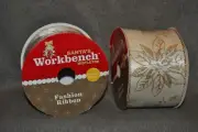 Christmas Ribbon Mistletoe 2.5 in x 12 ft (X2) Santa's Workbench NEW
