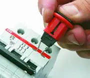 10Pcs/Lot POS MCB Lockout Push Button Lock Dogs, MCB Lock ,Toggle Lock Safety Ci