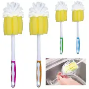 2 Pc Household Tool Dish Glass Bottle Mug Sponge Brush Cup Scourer Scrubber