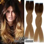 200G Thick Tape in Russian Remy Human Hair Extensions Invisible Skin Weft Brown