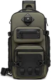OZUKO 9585 Custom Logo Outdoor Waterproof Chest Bags Travel Cross Body Sling Bag Camera Stick Holder Sling Bag For Men