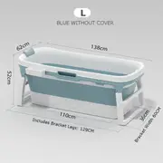Portable Folding Adult Bathtub 138/117CM Surround Lock Temperature Anti-slip Isolation Layer with Enlarged Space Design Sauna for Bathroom TypeB