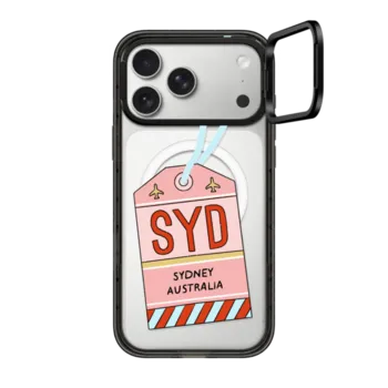 iPhone 17 Pro Max Impact Ring Stand Case MagSafe Compatible Sydney Travel Tag