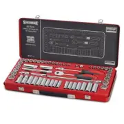 New Sidchrome 56pce 3/8” Drive Metric & Imperial Socket Set Anti-Slip TorquePlus